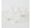 Produktbild: BOLTZE GRUPPE GmbH Teelichthalter Teelichthalter Marilu Glas lackiert klar H.7,5 cm Ø.7,5 cm 4-teilig