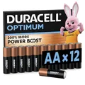 Produktbild: DURACELL Optimum AA-Batterien (12er-Pack) – Alkaline-Batterien 1,5 V