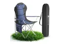 Produktbild: Juskys Campingstuhl Lido mit Getränkehalter & Tasche - Camping Klappstuhl gepolstert - Stuhl Blau