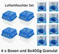 Produktbild: Luftentfeuchter Set 4 x Boxen mit 8x400g Granulat Raum Entfeuchter Trockner NEU