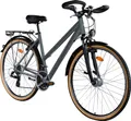 Produktbild: Zündapp T700 Trekkingrad Damen Herren 28 Zoll ab 160 cm Fahrrad Trekking Rad 21 Gang StVZO Trekkingbike grau 50 cm