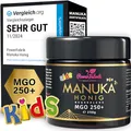 Produktbild: Manuka Honig Kinder | MGO 250+ | 250g | Das ORIGINAL aus NEUSEELAND | Manuka Kids | PUR, ROH & ZERTIFIZIERT | Premium Qualität 100% natürlich | PowerFabrik (250 g)