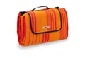Produktbild: Picknickdecke 200x200cm orange gestreift, relaxdays