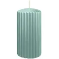 Produktbild: Wiedemann Kerzen Rillen, Türkis, Paraffin, 8x15x15 cm, Dekoration, Kerzen & Zubehör
