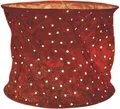 Produktbild: GURU SHOP Runde Papier Hängelampe, Lokta Papierlampenschirm Annapurna, Handgeschöpftes Papier - Weinrot, 24x28x28 cm