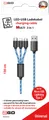 Produktbild: 2GO 797315 USB Kabel 1,5 m USB B USB C/Micro-USB B/Lightning Schwarz - Blau (797315)