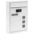Produktbild: Wiltec - Briefkasten Weiß 215x320x90mm Briefkasten Mit Zahlenschloss, Namensschild Und Sichtfenster Postkasten Aus Pulverbeschichtetem Stahl