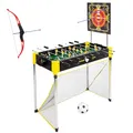 Produktbild: COLORBABY CB Games 5-in-1 Multispieltisch, Fußball, Tischfußball, Hockey, Bogenschießen, 92 x 41 x 61 cm, für Kinder, Familienspaß (85419)