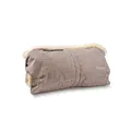 Produktbild: Fellhof Kinderwagen Handwärmer, 100% Merino-Lammfell, wind- u. wasserabweisend, reflektierende Streifen, OEKO-TEX zertifiziert, Universalgröße für alle Kinderwagen (Beige-melange)
