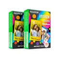 Produktbild: 2x Fuji Instax Mini Rainbow Farbfilm Film Sofortbild Regenbogen farbiger Rahmen