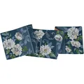 Produktbild: SANDER English Flower Gobelin-Tischband Tischläufer Blumen floral 20x96 cm blau
