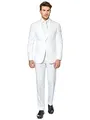 Produktbild: OppoSuits Herren Opposuits Solid Color Party Suits For Men – White Knight Full Suit: Includes Pants, Jacket And Tie M nneranzug, White Knight, 54 EU