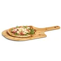 Produktbild: Pizzabrett Bambus – 53,5×30,5×1,2 cm, abgeschrägte Kanten & langem Griff