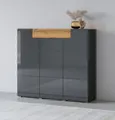 Produktbild: OTTO home Highboard Toledo,Breite 147,5 cm,trendige Hochkommode mit 3 Türen 1SK, Hochschrank mit viel Stauraum, stylische Hochglanzfronten