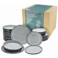 Produktbild: CreaTable Nordic Fjord Frost Tellerset 18-tlg Steinzeug