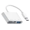 Produktbild: 4in1 OTG USB-C Kartenleser Adapter für Smartphone Laptop Kamera PC SD/TF – Neu