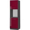 Produktbild: Vicco Herdumbauschrank Fame-Line Bordeaux Hochglanz/Anthrazit 60 cm Offen