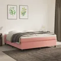 Produktbild: The Living Store Boxspringbett Rosa 160x200 cm Samt