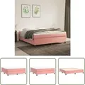 Produktbild: Prolenta Premium - The Living Store Bettgestell Rosa 160x200 cm Samt - Samtbett - Rosa Bettgestell - Doppelbett Gestell - Schlafzimmer Dekoration
