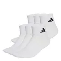 Produktbild: adidas Unisex Cushioned Essentials Ankle Socks 6 Pair Pack, white/white/black, 37-40