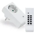 Produktbild: conecto® Funksteckdosen Set: 1x Funksteckdose und 1x Fernbedienung, 1100 Watt, weiß