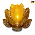 Produktbild: Solarleuchte Lotus Design Außen Garten Warmweiß Metall 20x20cm