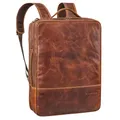 Produktbild: STILORD Dash Praktischer 2 in 1 Rucksack Leder XL Laptoptasche 15-16 Unisex Multifunktionstasche Umwandelbar Echtleder Aktentasche Business Anti Diebstahl Umhängetasche Farbe:Cannes - braun