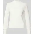 Produktbild: Zero Strickpullover aus Viskose-Mix mit Ballonärmeln in Weiss, Größe 40