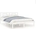 Produktbild: vidaXL Massivholzbett Weiß 150x200 cm
