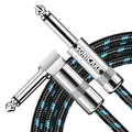 Produktbild: 3M Gitarren Instrumentenkabel 6.3mm Gitarrenkabel Lärmschutz mit Abgewinkelte...