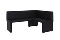 Produktbild: Eckbank Taina LEB, Kunstleder Schwarz, Gestell aus Holz, langer Schenkel links, 168 x128 x 84cm