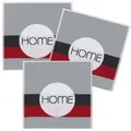 Produktbild: KRACHT 3er Pack Frottee Küchenhandtücher Serie Home 50x50 cm 100% Baumwolle grau