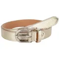 Produktbild: MIRROSI Ledergürtel Damen Herren Gürtel, Made in Italy, 3cm breit (Passt fast zu jeder Hosenschlaufe, aus Echtem Leder) goldfarben 90cm