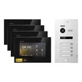Produktbild: HD Video Türsprechanlage für 4 Familienhaus, 4x Monitor, Balter EVO HD Silber/Sc