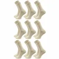 Produktbild: GAWILO Venensocken für Damen (9 Paar) | Ohne Gummibund & ohne drückende Naht | Socken mit Komfortbund | Weich & bequem (beige, 39-42)
