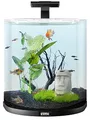 Produktbild: Tetra Explorer Line 60 L Aquarium Komplett-Set - Design Aquarium mit gebogener Frontscheibe, LED-Beleuchtung, Technik, Futter und Pflegemitteln, Farbe: Schwarz