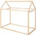 Produktbild: roba Nachhaltiges Montessori Hausbett 70 x 140 cm - Kinderbett ausem Massivholz - Ab 12 Monate - Bambus natur - Braun