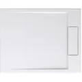 Produktbild: doporro Duschwanne Duschtasse Duschwanne Mineralguss rechteckig DIN-Anschlüsse Geoma04, Rechteckig, Mineralguss weiß Rechteckig | 100 cm x 4 cm x 120 cm