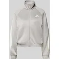 Produktbild: adidas Sportswear Regular Fit Sweatjacke mit Logo-Print Modell 'Stadium' in Hellgrau, Größe M