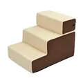 Produktbild: Hundetreppe 3 Stufen Katzentreppe Haustiertreppe Haustier Plüsch Beige