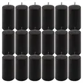 Produktbild: Stumpenkerze schwarz Höhe 11,5 cm Ø 6 cm lange Brenndauer Rund-Kerze Säulenkerzen Kerzen-Deko Tafelkerzen Weihnachts-Kerzen Hochzeit (18)