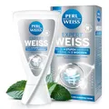 Produktbild: PERLWEISS Expert Weiss Zahncreme – Bis zu 4 Stufen weißere Zähne in 3 Wochen – Zahnpasta für weiße Zähne wie beim Zahnarzt – zahnschmelzschonende Zahnaufhellung & Glanzpflege mit Perlit