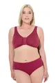Produktbild: Ulla Popken Women's Bustier, Still-BH, Vorderverschluss, Cup C/D-E/F Bra, dunkelrot, 100D