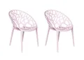 Produktbild: LC Garden Vomo Stapelstühle 60,5x58x79cm Gartenstühle Terassenstühle Bistrostühle Kunststoffstühle (Rosa, 2er Set)
