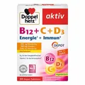 Produktbild: Doppelherz Vitamin B12 + C + D3 30 Portionsbeutel