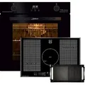Produktbild: Kaiser Küchengeräte Backofen-Set EH 6367+KCT 777 FI La Perle+Grillplatte, Elektro Backofen, Autark, 79L,10Funktionen+ Induktionskochfeld 77cm schwarz