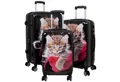 Produktbild: Trendyshop365 Hartschalen-Trolley Katze, Reisekoffer bunt mit Tier-Motiv, 3 Größen, 4 Rollen, Zahlenschloss, Polycarbonat, Dehnfalte
