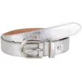 Produktbild: MIRROSI Ledergürtel Damen Herren Gürtel, Made in Italy, 3cm breit (Passt fast zu jeder Hosenschlaufe, aus Echtem Leder) silberfarben 95cm