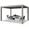 Produktbild: Primeyard Pergola 3x4 M Aluminium Pfosten Mit Lamellendach Aus Aluminium Graue Terrassenüberdachung