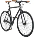 Produktbild: BIKESTAR Singlespeed 700C 28 Zoll City Stadt Fahrrad | 53 cm Rahmen Rennrad Retro Vintage Herren Damen Rad | Schwarz & Grau